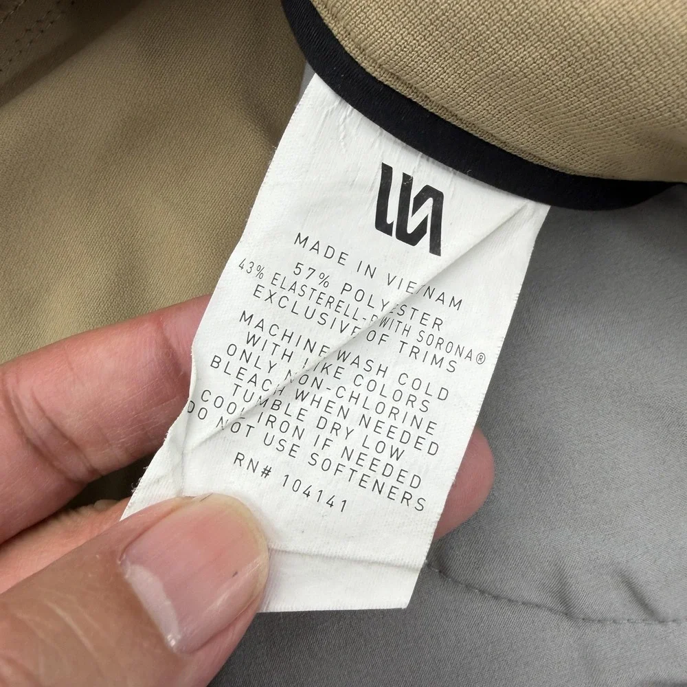 VRST Pants Mens 30 X 32 Beige Chino Slim Flat Front Stretch Pockets Limitless